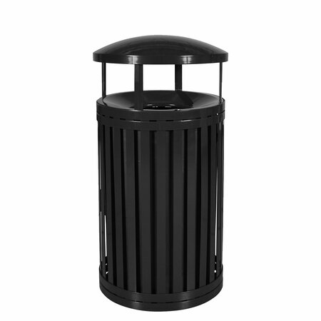 EX-CELL KAISER 45-Gal. Receptacle W/ Canopy - Black Gloss SCTP-40 D ND BLK